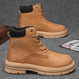 Thick-soled Labor Protection Outdoor Mountaineering Sports Men Leather Boots